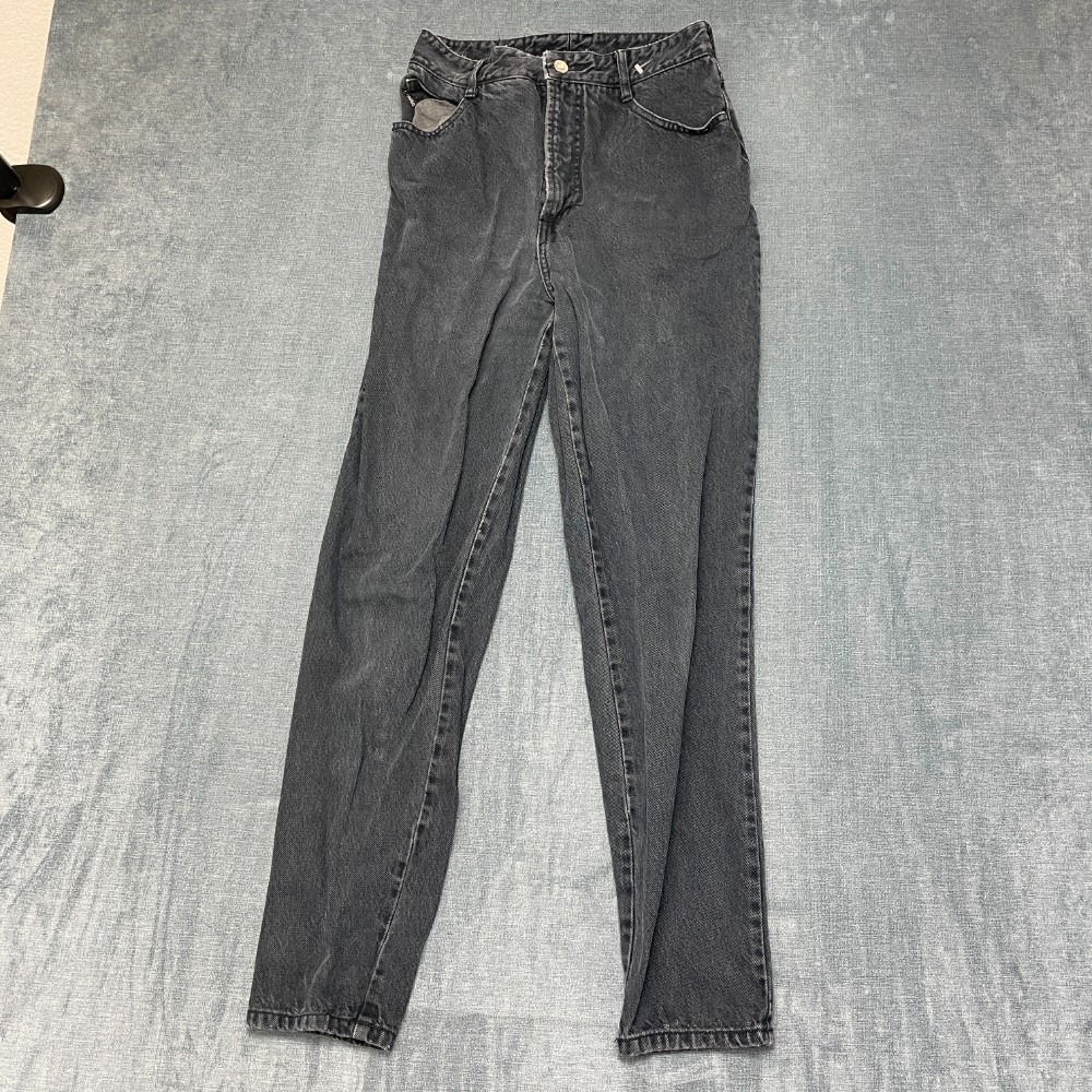 Vintage Bongo By Gene Montesano Jeans Womens 9 26x29 Black Dark Wash Skinny Leg